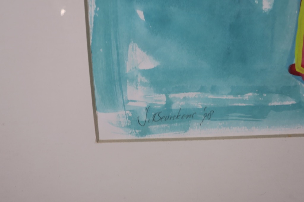 Jos Beurskens: Aquarel, Toren van de toekomst - Ingelijst kopen? Bied vanaf 1!