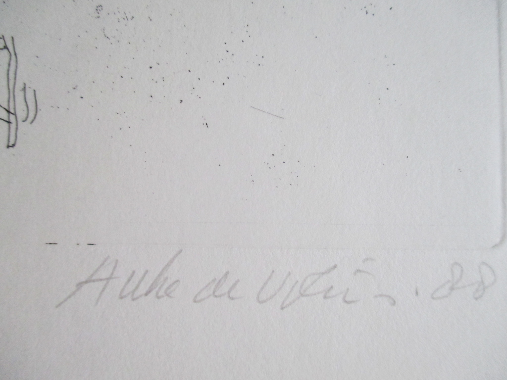 Auke de Vries, lijnets 1988, nr. 29/60 ex. kopen? Bied vanaf 90!