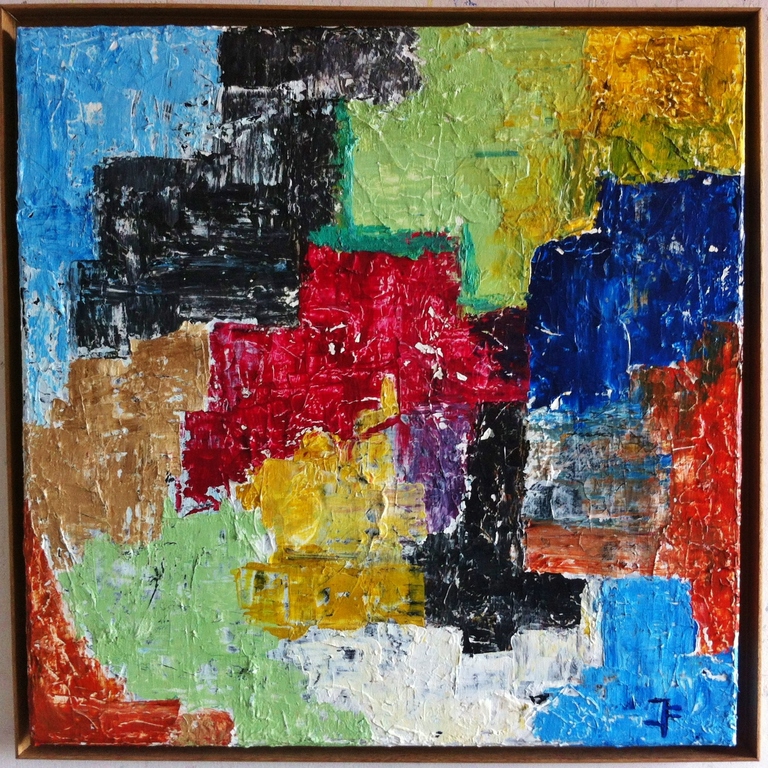 "Full Colored......." John Foppen- olieverf/acrylics-ingelijst-gesigneerd. kopen? Bied vanaf 125!