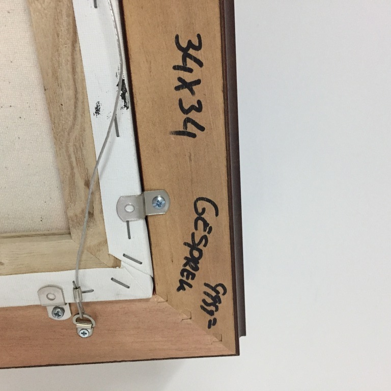 Jan Sierhuis op doek  Titel: Het Gesprek kopen? Bied vanaf 99!