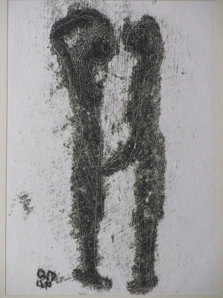 Theo Dobbelman, Ontmoeting, Houtsnede kopen? Bied vanaf 25!