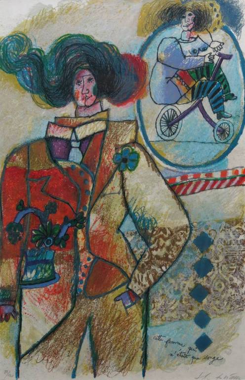 Theo Tobiasse: Litho, Cette femme.. - Ingelijst kopen? Bied vanaf 150!