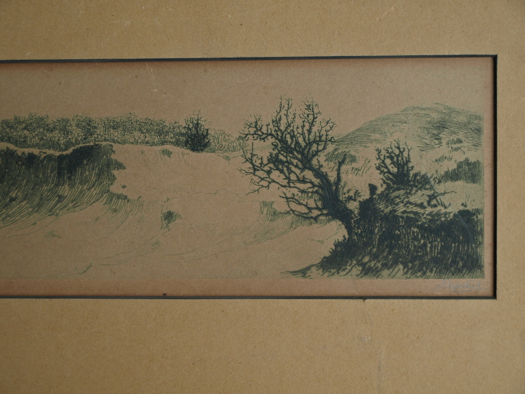 Dirk Harting : Ets , Zandgraverij – gesigneerd – ca 1935 kopen? Bied vanaf 10!