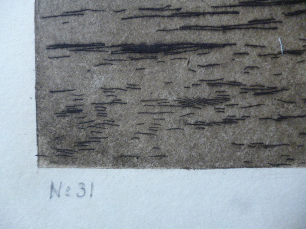 Willem Witsen - ets - Zonsondergang, De breisters of De Avond, Ede kopen? Bied vanaf 485!