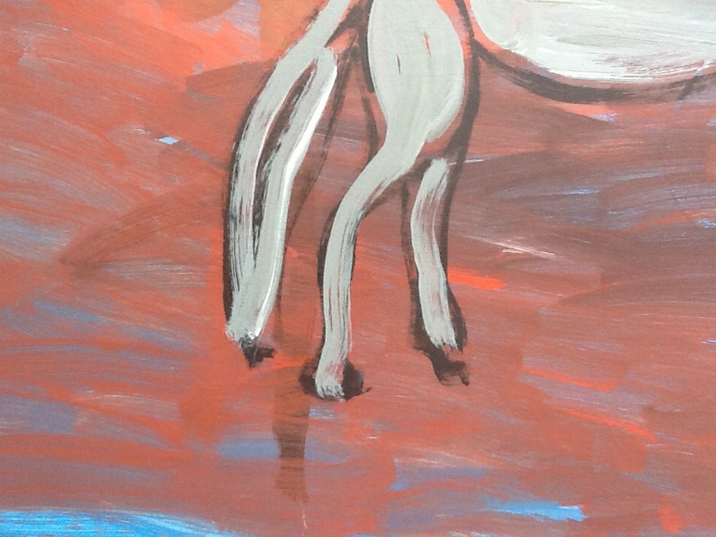 Ruven Levav, zeer grote gouache op karton kopen? Bied vanaf 45!