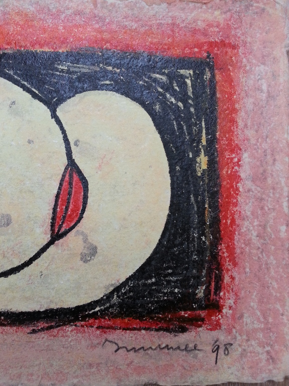 Hans Innemee, zeefdruk op handgeschept papier, Titel: kopen? Bied vanaf 50!