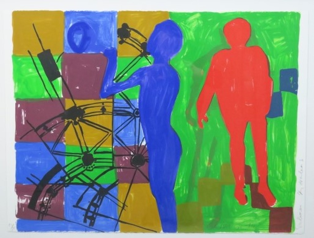 Cees Dolk: Zeefdruk, Talmen en dralen 3 - Ingelijst kopen? Bied vanaf 40!