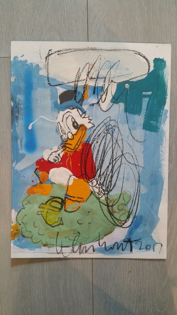 Peter Klashorst - origineel werk - serie Donald Duck kopen? Bied vanaf 60!