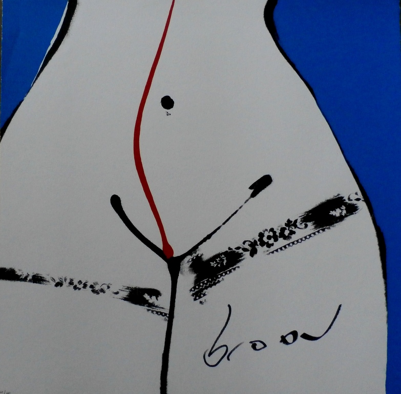 Herman Brood - zeefdruk: Hips - blauw verkocht voor € 199!