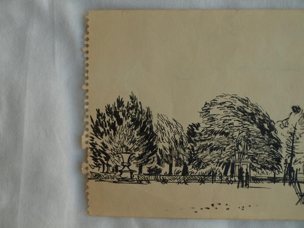 Charles Eyck : Tekening , Bomen – gesigneerd – ca 1935 kopen? Bied vanaf 1!
