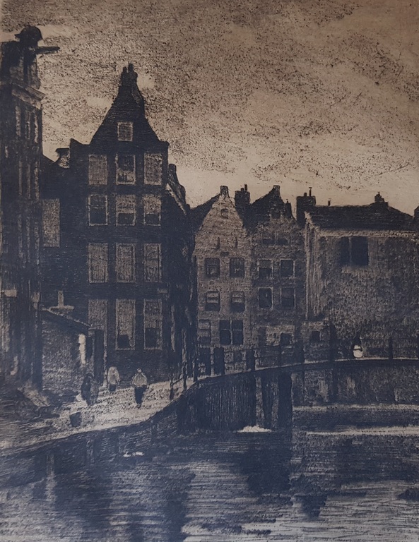 Willem Witsen (1860-1923) - Amsterdamse grachten, ets, handgesigneerd nr. 8 kopen? Bied vanaf 135!
