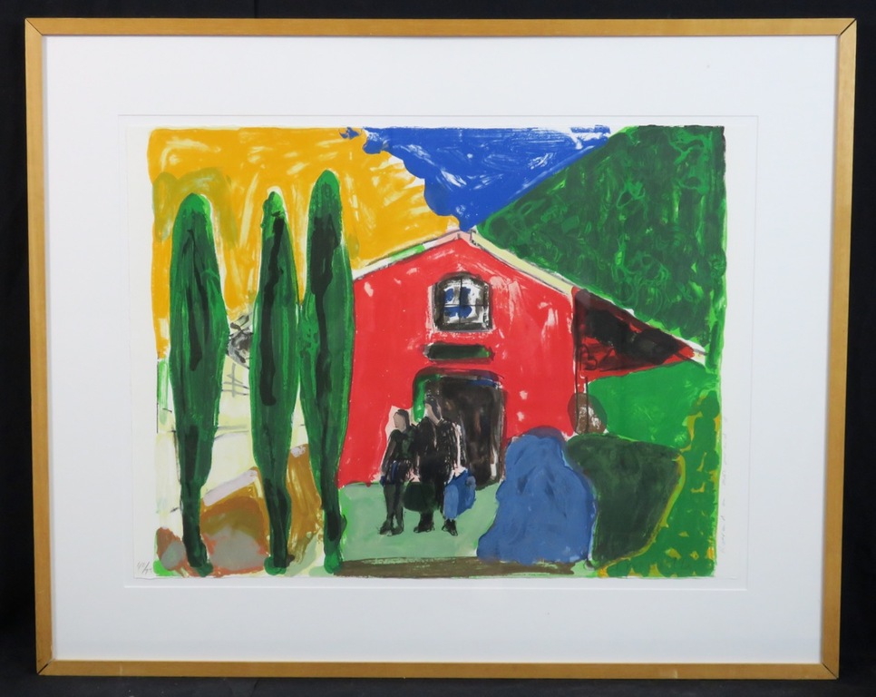 Cees Dolk: Zeefdruk, Onroerend en roerend - Ingelijst (Groot) verkocht voor € 36!