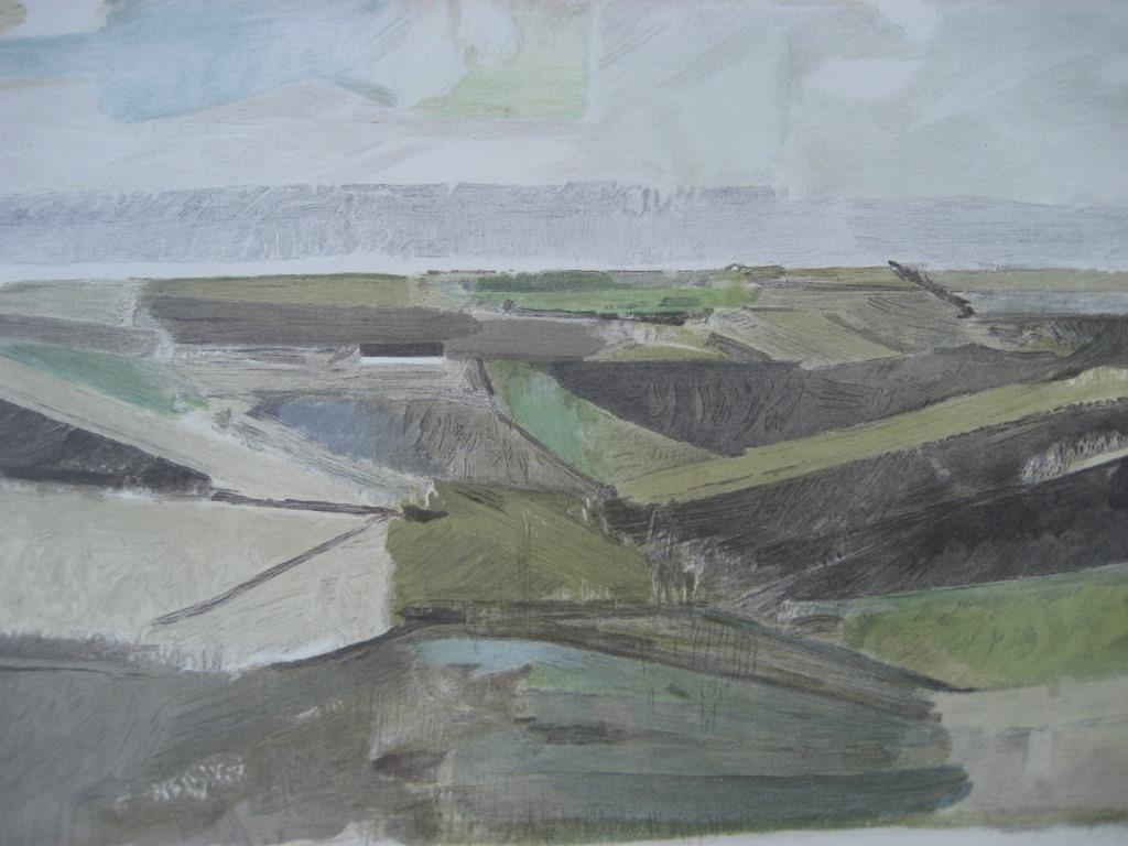 Zeefdruk uit 1983 Rotsachtig landschap kopen? Bied vanaf 1!