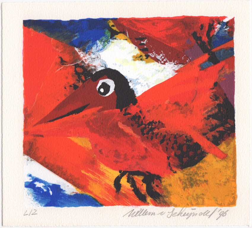 Willem van Scheijndel, zeefdruk, 1996 verkocht voor € 85!