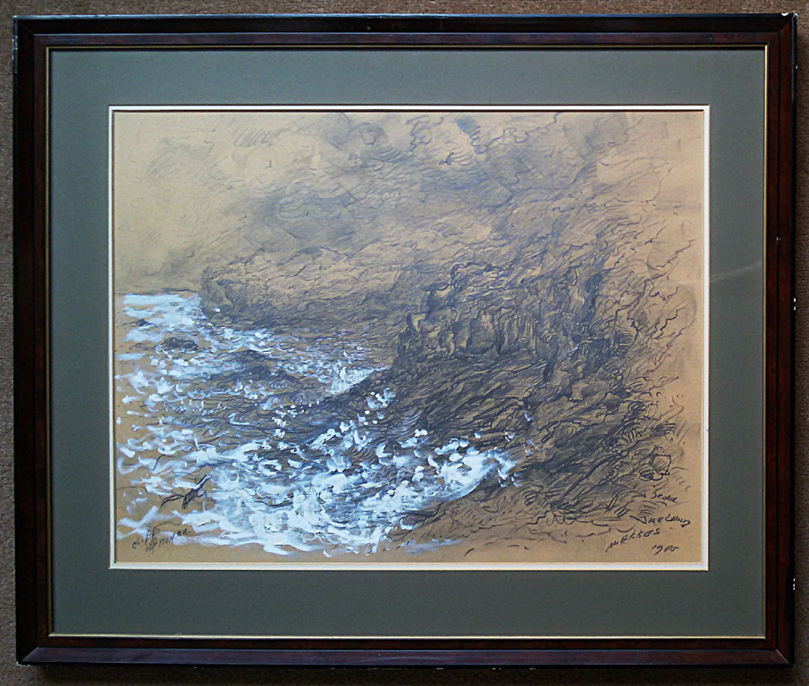 Jan Makkes - Cliffs of Moher, gemengde techniek (ingelijst) kopen? Bied vanaf 1!