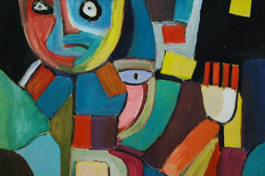 Piet Wiegman (II) (1930-2008) - olieverf op board - abstractie compositie kopen? Bied vanaf 390!