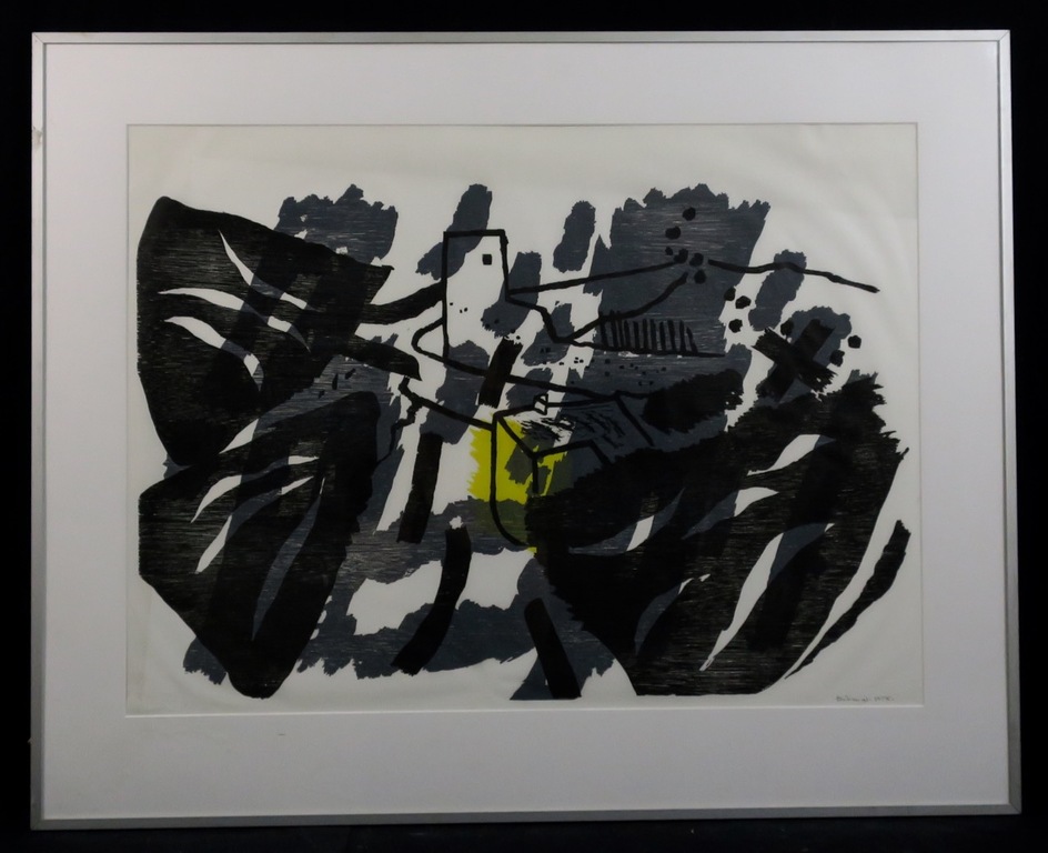 Jef Diederen: Houtsnede, Het lot van murs - Ingelijst kopen? Bied vanaf 40!