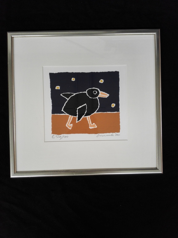 Hans Innemee, zeefdruk op papier in lijst, Titel:  Duck kopen? Bied vanaf 50!