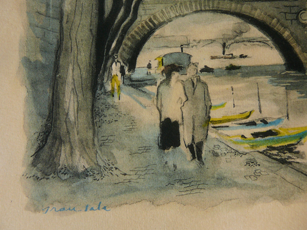 Emilio Grau Sala: 'Wandelaars langs de Seine' -circa 1935-  kopen? Bied vanaf 79!