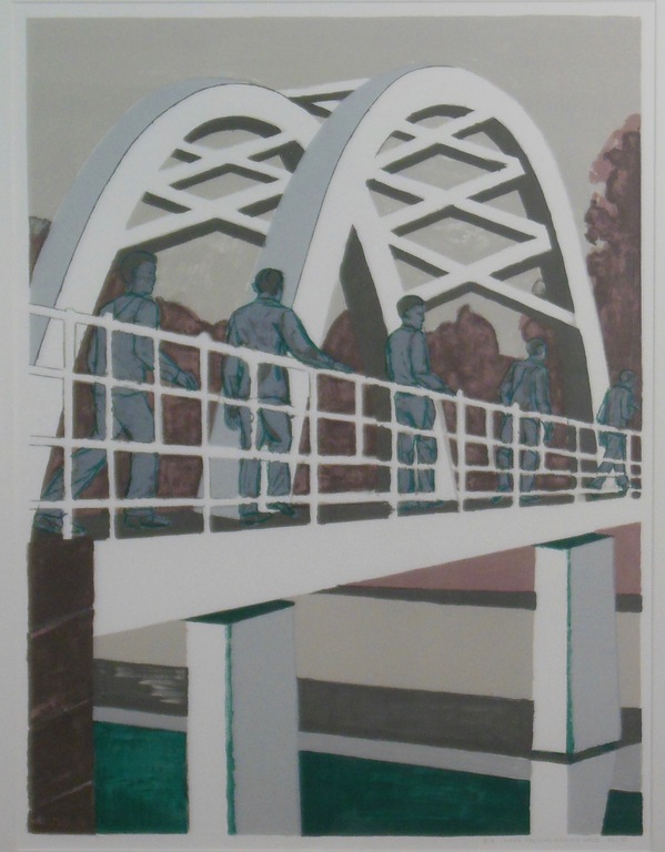 Hans Ebeling Koning: Zeefdruk, Brug R. -Ingelijst kopen? Bied vanaf 35!