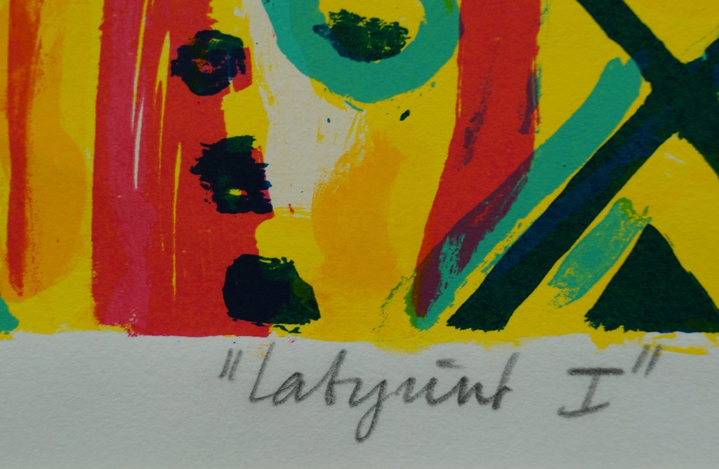 Gertie Janssen - Labyrinth I - gesigneerde zeefdruk - 1997 - 60 ex. kopen? Bied vanaf 1!