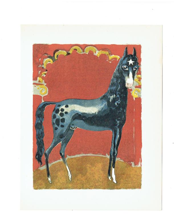 Kees van Dongen, Originele houtgravure uit 1955-" Le cheval noir "  kopen? Bied vanaf 75!