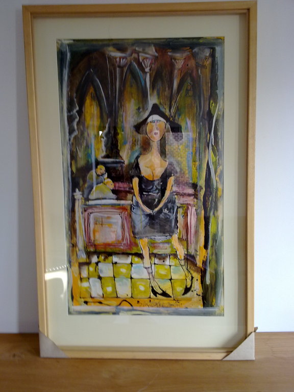 "De Prille Non" Guy Olivier 1964-Gemengde Technieken op Schilderskarton  kopen? Bied vanaf 600!