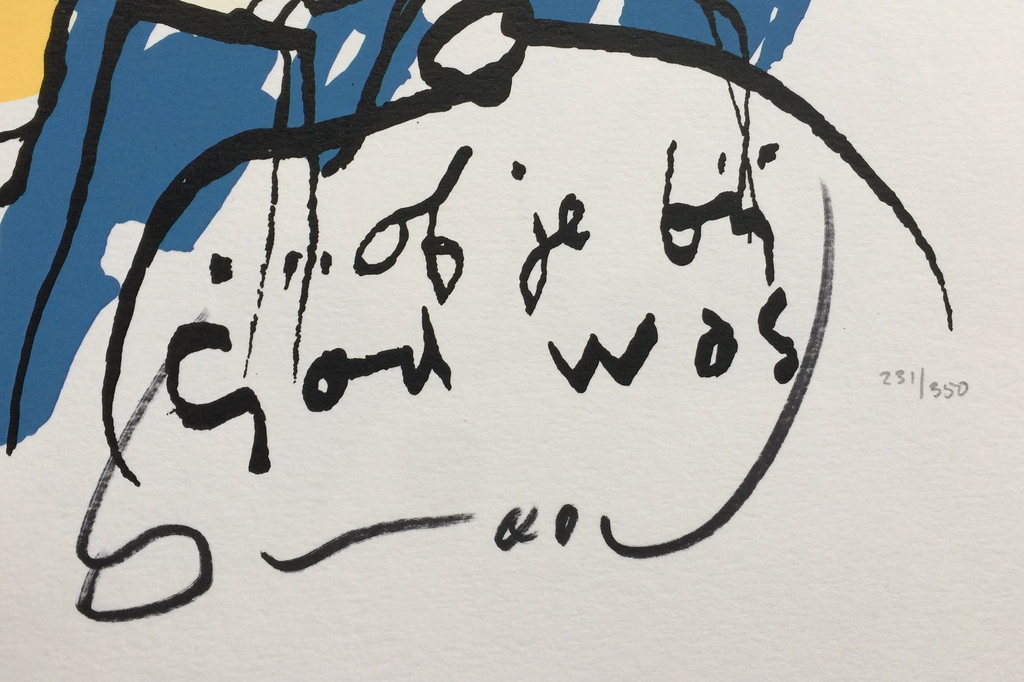 Herman Brood - Of je bij God was - Originele hand gesigneerde zeefdruk kopen? Bied vanaf 1!