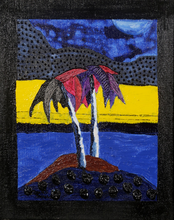 Ronald Boonacker: Acryl op doek, Tahiti I - Ingelijst kopen? Bied vanaf 40!
