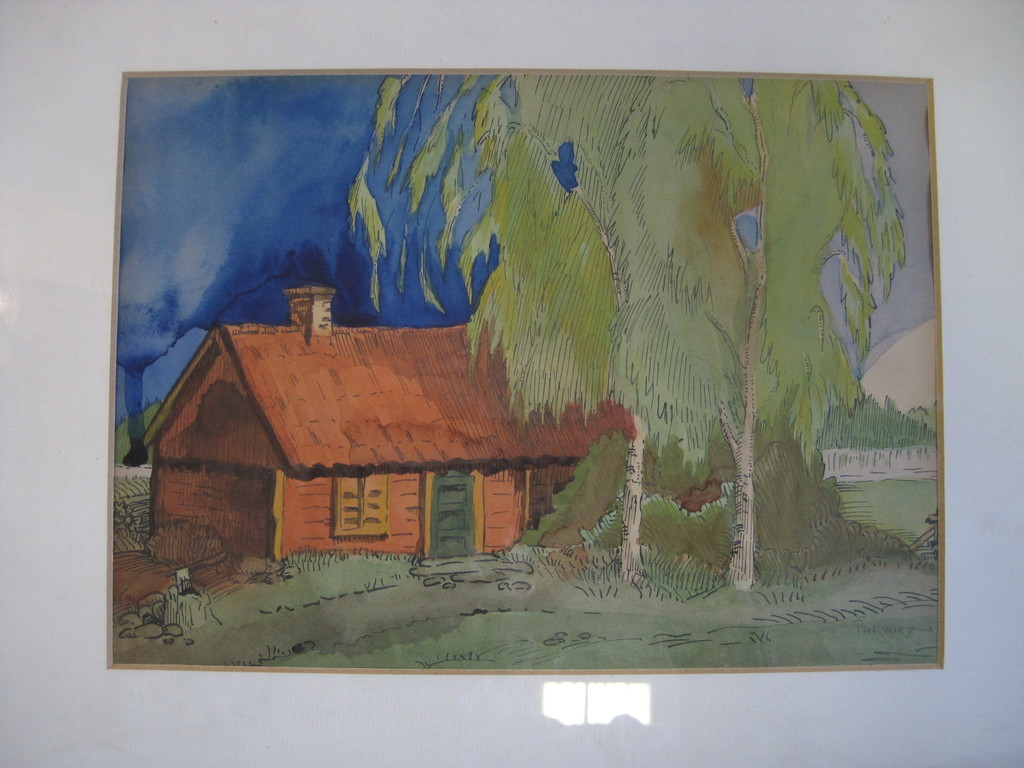 Piet Wiegman 1885-1963 aquarel landschap Bergense School  kopen? Bied vanaf 130!