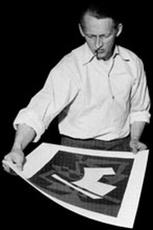 Richard Mortensen - Abstracte compositie, zeefdruk (ingelijst) kopen? Bied vanaf 95!