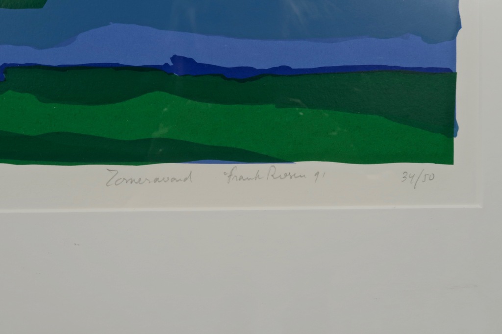 Frank Rosen: Zeefdruk, Zomeravond - Ingelijst kopen? Bied vanaf 1!