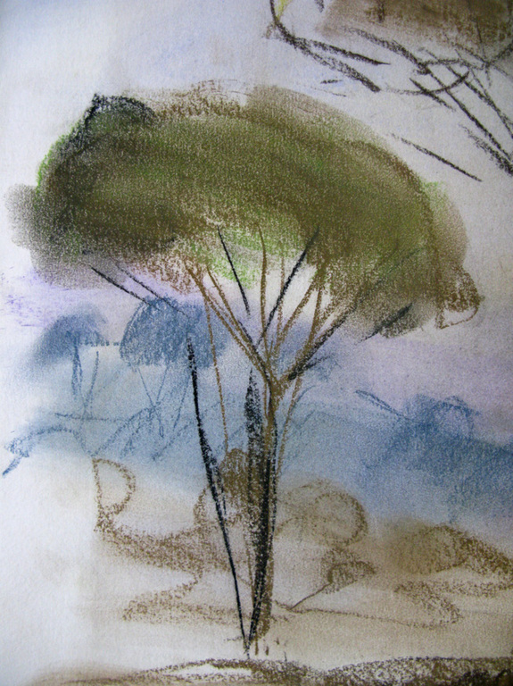 Willy Belinfante, BOMEN IN DE PROVENCE, pastel op papier kopen? Bied vanaf 1!