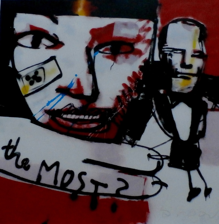 Herman Brood, grote ingelijste zeefdruk:  verkocht voor € 450!