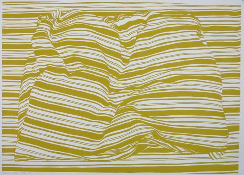 Har Sanders: Zeefdruk, Kussensloop (geel) verkocht voor € 91!