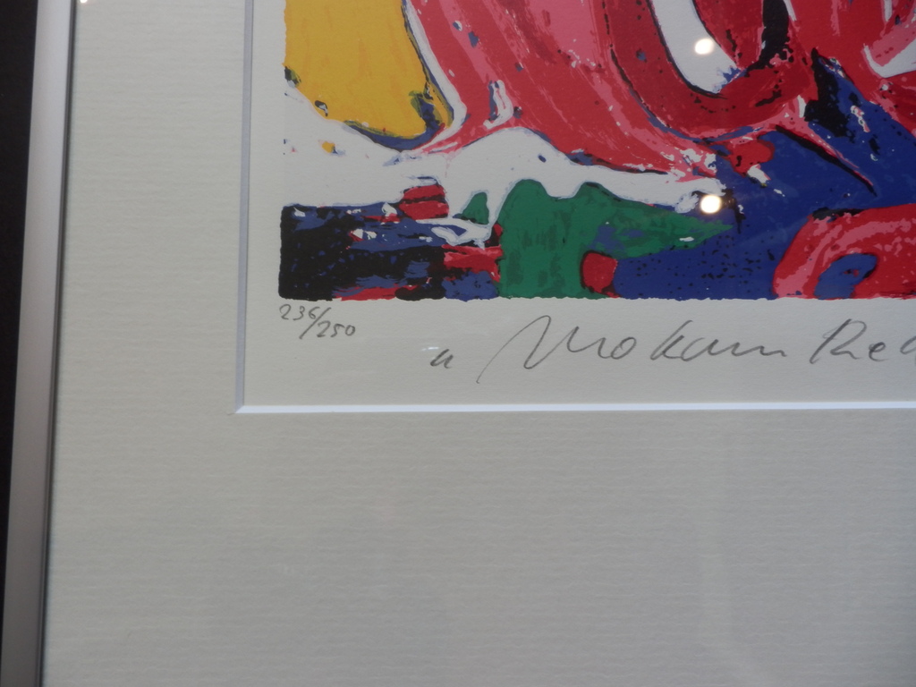 JAS  Kleurenzeefdruk MOKUM RED  Ingelijst kopen? Bied vanaf 65!