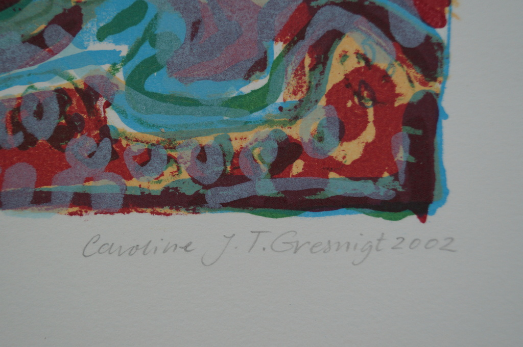 Caroline Gresnigt - gesigneerde litho - 2002 kopen? Bied vanaf 15!