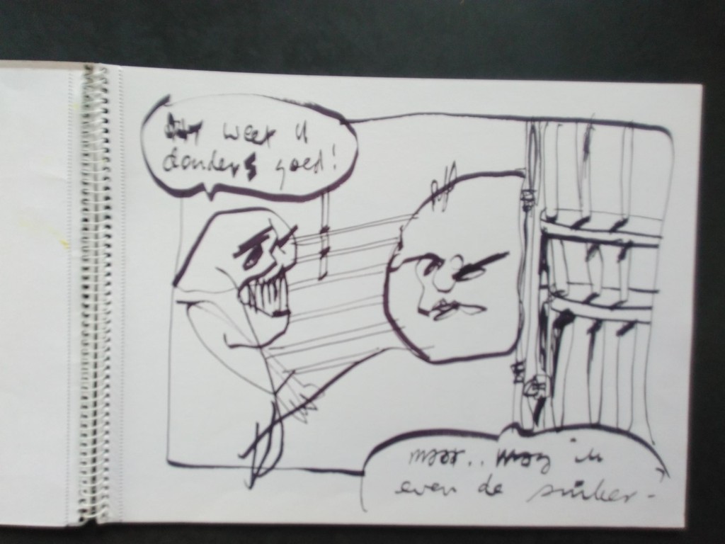 Herman Brood originele tekening uit 1990 + lijst kopen? Bied vanaf 160!