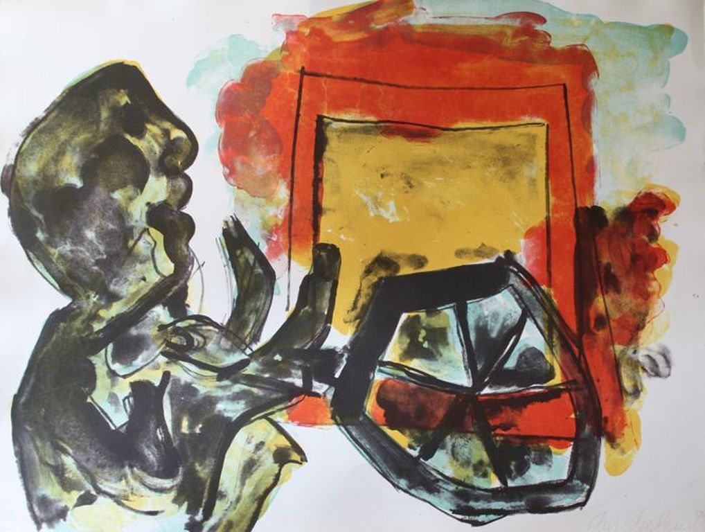 Jan Sierhuis - Vrachtwagenchauffeur - Litho verkocht voor € 85!