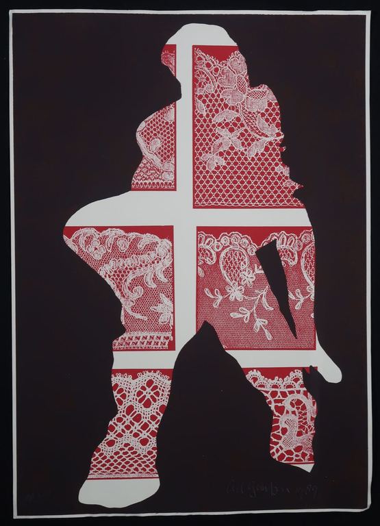 Ad Gerritsen: Zeefdruk, Zonder titel verkocht voor € 36!