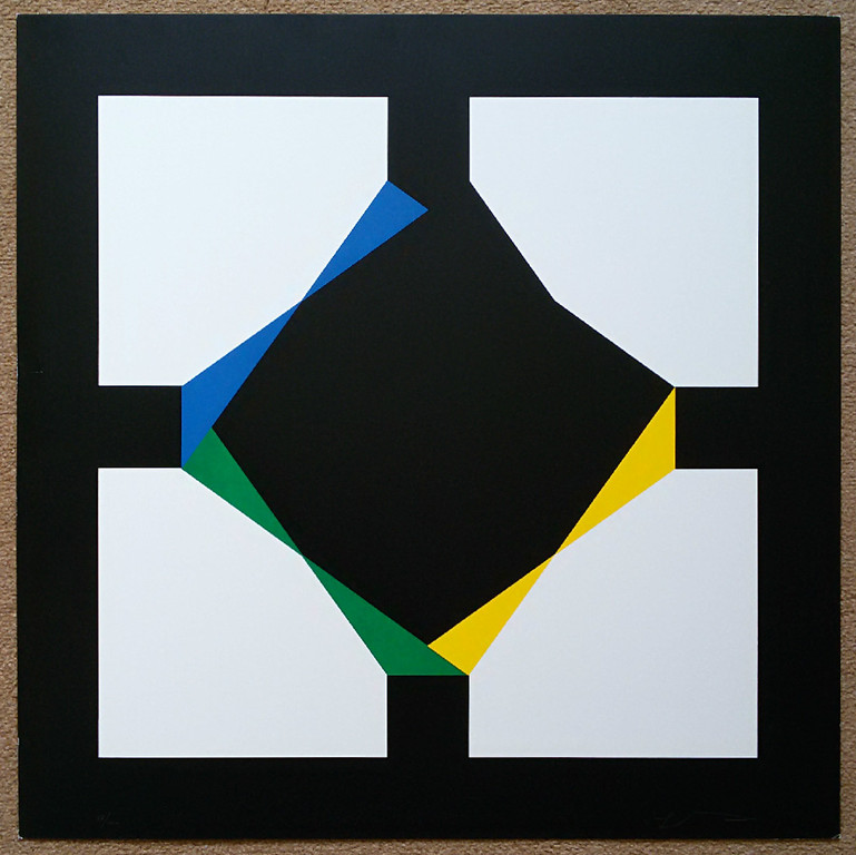 Cyril Lixenberg - Geometrische compositie, zeefdruk kopen? Bied vanaf 50!