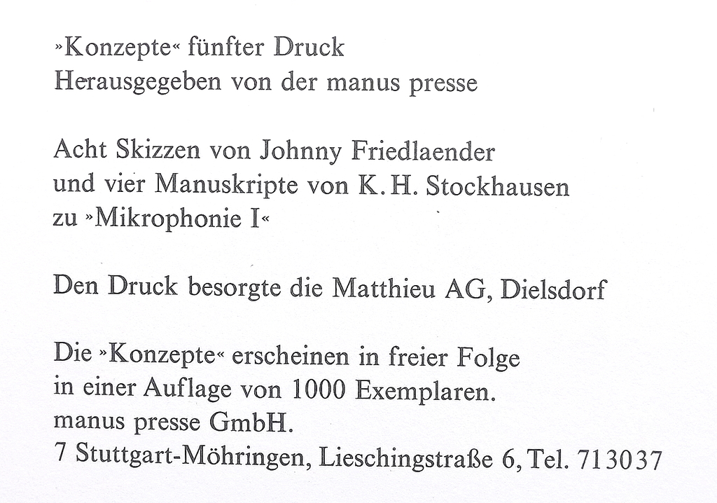 Johnny Friedlaender - gesigneerde map "manus Presse Konzepte" kopen? Bied vanaf 1!