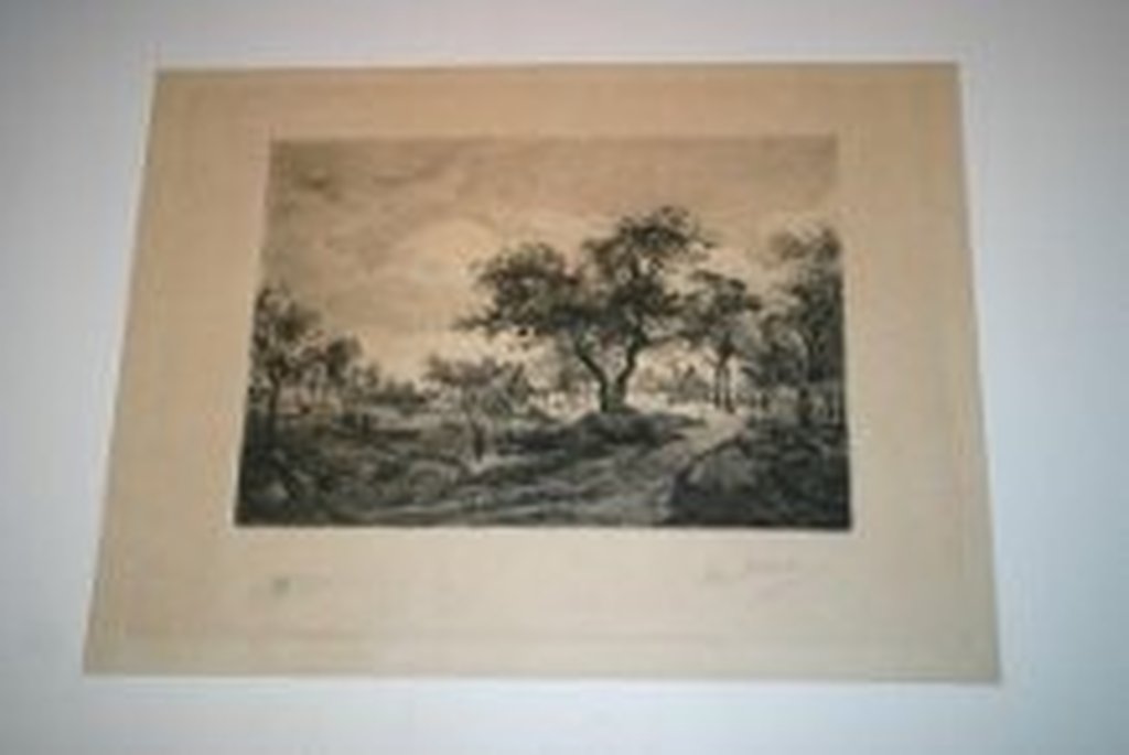 Willem Steelink (1858-1928)originele ets handgesigneerd  & watermerk op origineel Japon papier, kopen? Bied vanaf 1!