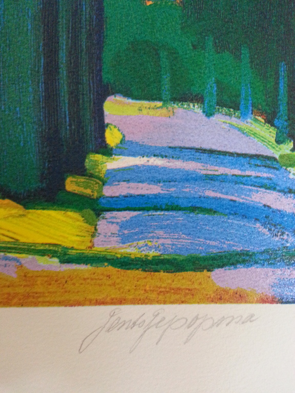 Jentsje Popma, zeefdruk op papier, Titel; kopen? Bied vanaf 75!