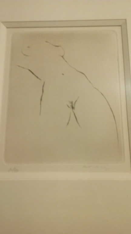 Bert de Keyser, ets, Naakt,18x22 techniek:'Dry needle etching'. Handgesigneerd.  kopen? Bied vanaf 1!