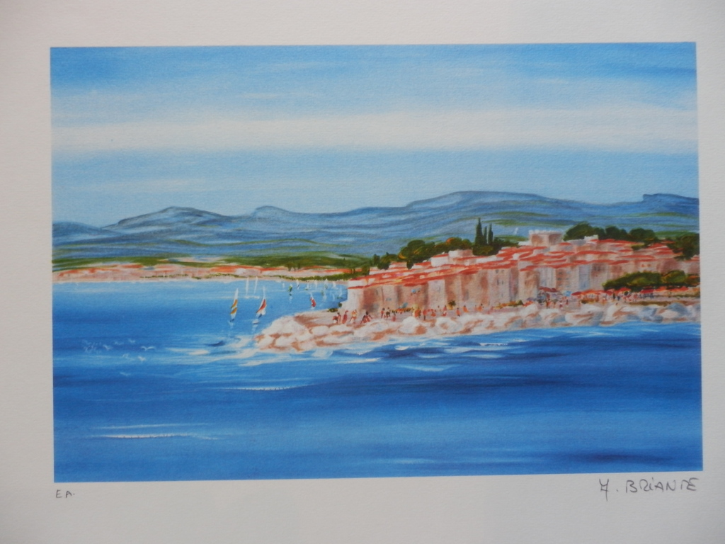 ANNE MARIE BRIANTE  Zeefdruk   MEDITERRANEE III  Handgesigneerd kopen? Bied vanaf 1!