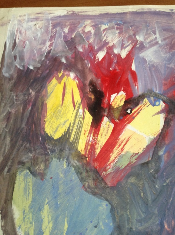 Toegeschreven aan Hey Ans, gesigneerd , blad 2 zijden beschilderd,  1992 kopen? Bied vanaf 1!