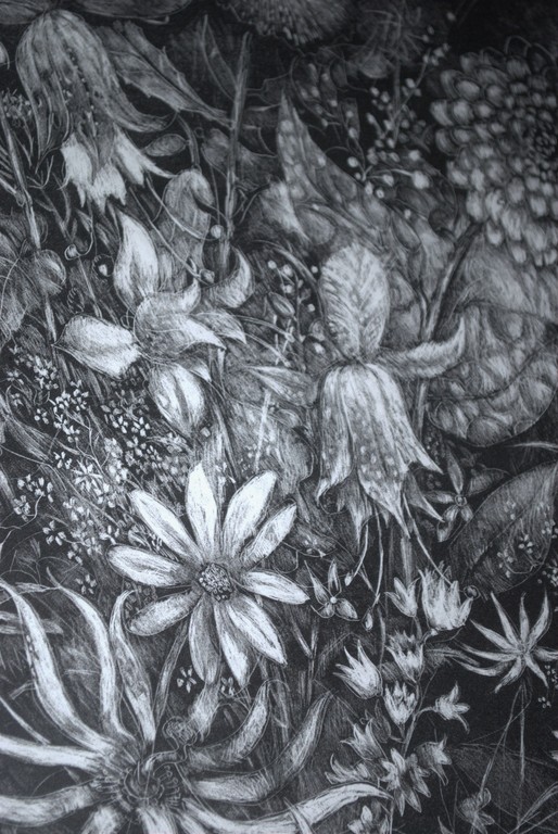 Bloemenweelde - ingelijste litho kopen? Bied vanaf 35!