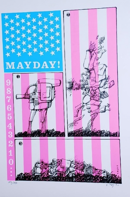 Zeefdruk Mayday / Taijri kopen? Bied vanaf 75!