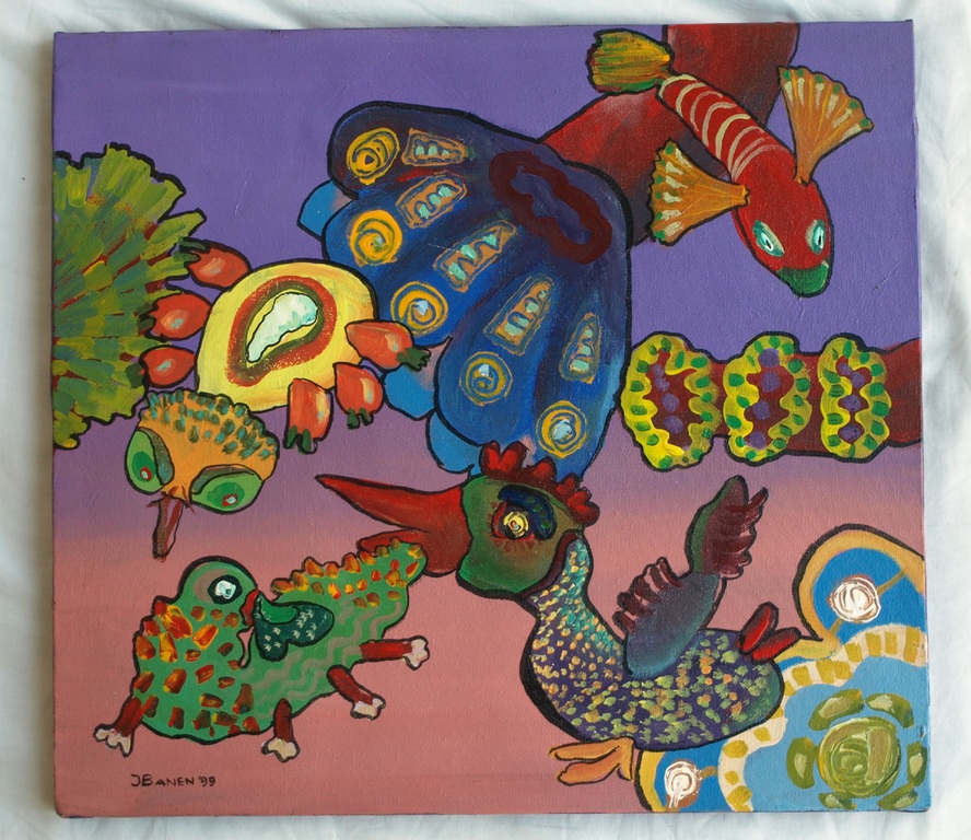 Jasper Banen : Olieverf op doek , Uit het water – gesigneerd – 1999  kopen? Bied vanaf 60!
